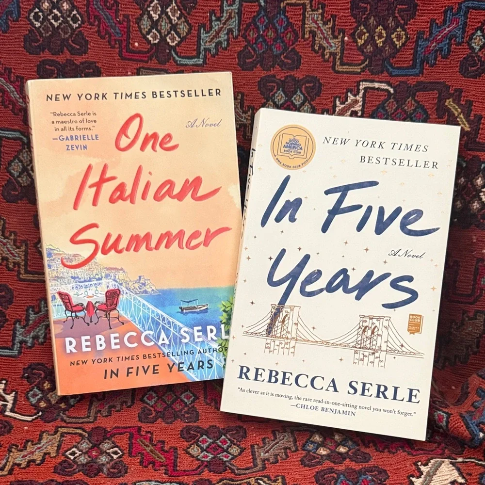 Book Club Fiction Books by Rebecca Serle “In Five Years” & “One Italian Summer”
